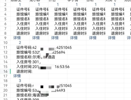 酒店查住房记录，保护隐私，严格管理