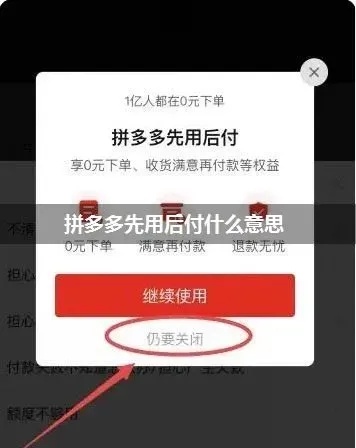 拼多多先用后付套出来教程