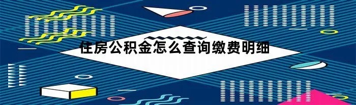 掌握公积金缴费明细，了解个人财务状况