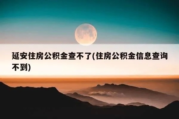 延安住房公积金查询全攻略