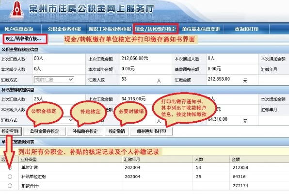 公积金汇总页填写指南